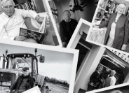 Collage of black and white photographs of people and places around Laois by Portlaoise Camera Club