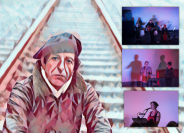 At war with mercy collage with leonard cohen and performers