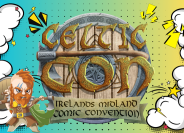 Celtic Con logo for the convention on comic book style graphic poster image