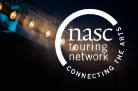 Nasc network logo on background with stage lights