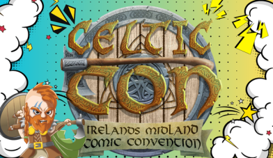 Celtic Con logo for the convention on comic book style graphic poster image