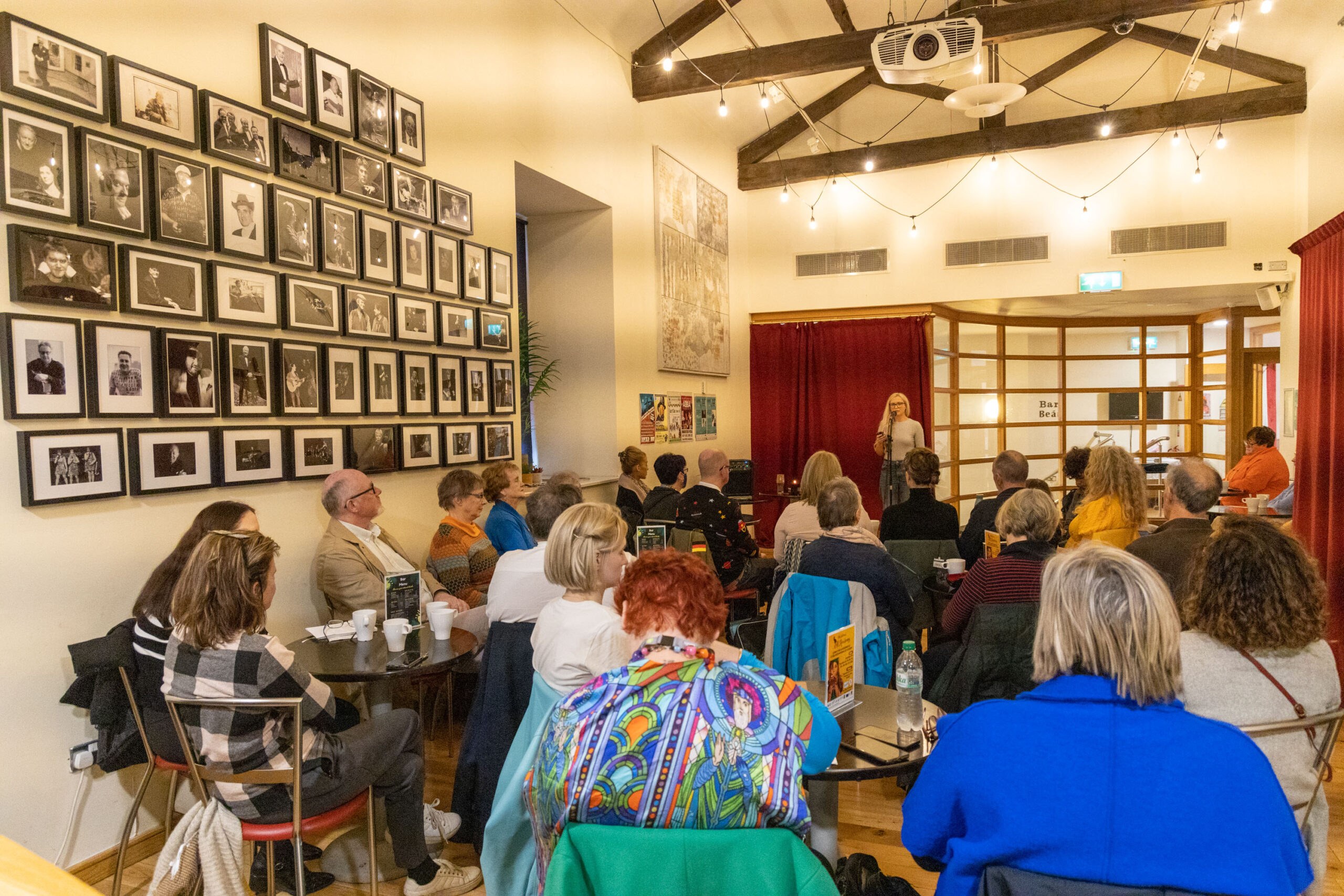 A Poetry reading in the bar
